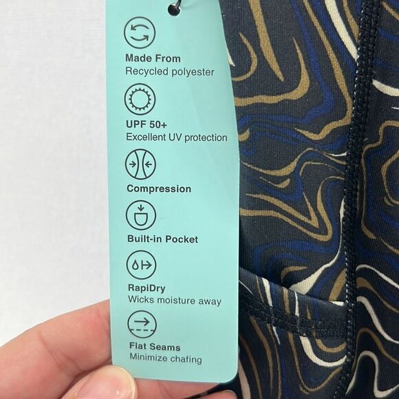 ID Ideology Plus Size Marble Movement 7/8 Leggings- Plus Size 3X- NWT - Picture 4 of 7